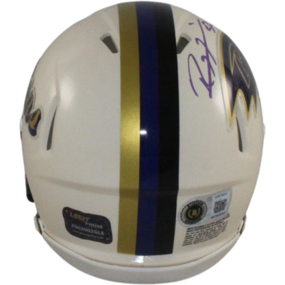 Ray Lewis Autographed Baltimore Ravens Throwback Mini Helmet