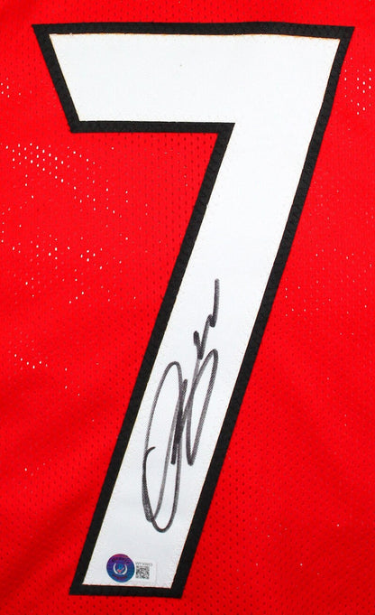 Quay Walker Autographed Red Custom Football Jersey