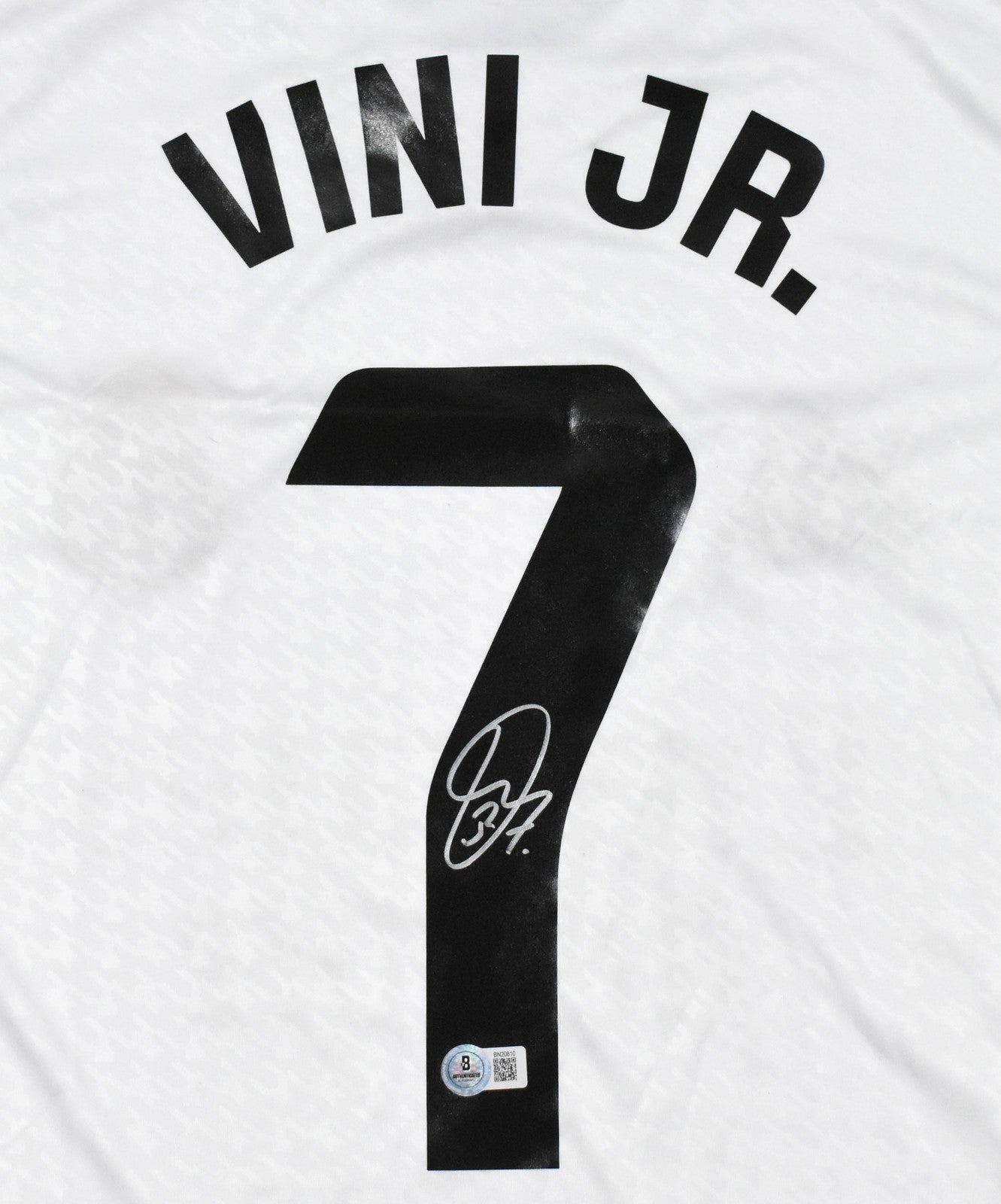 Vinicius Jr Autographed Real Madrid #7 White Jersey