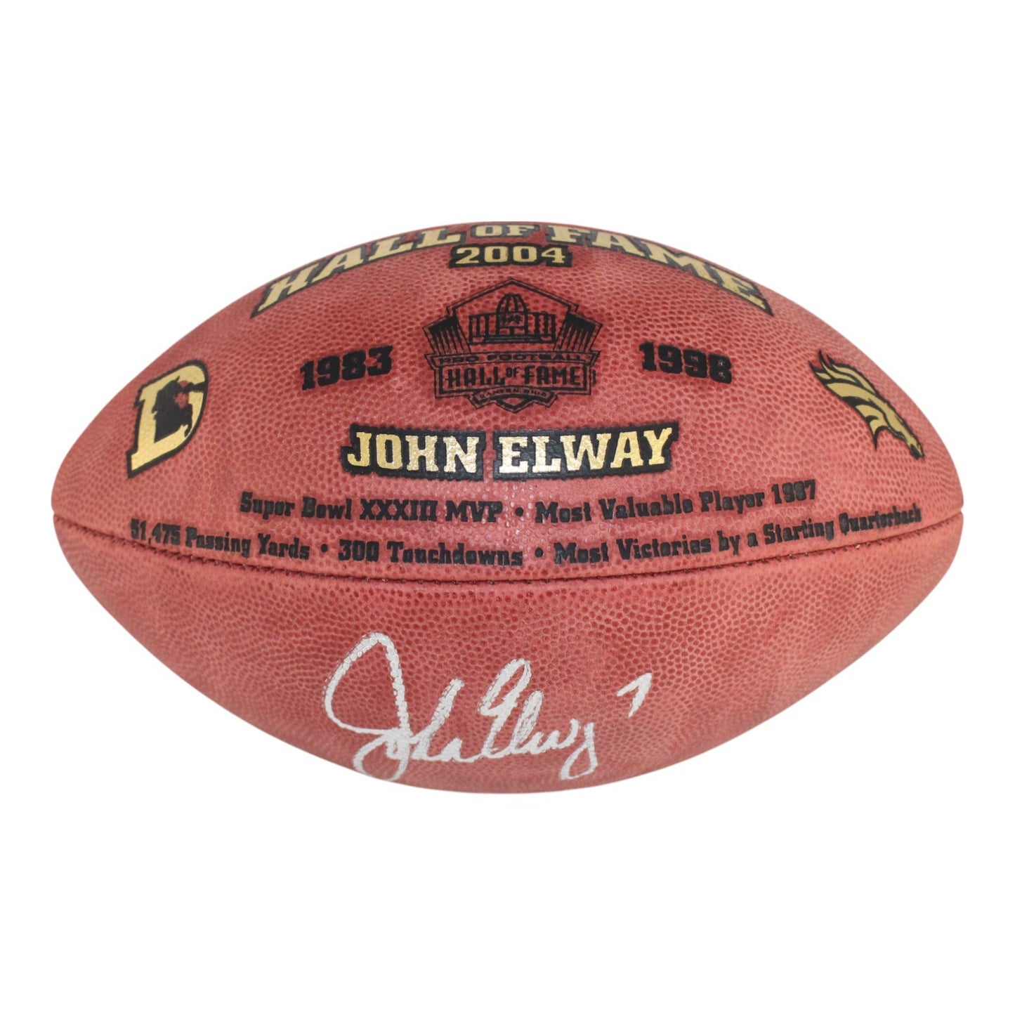 John Elway Signed Denver Broncos Hall of Fame Official Football BAS