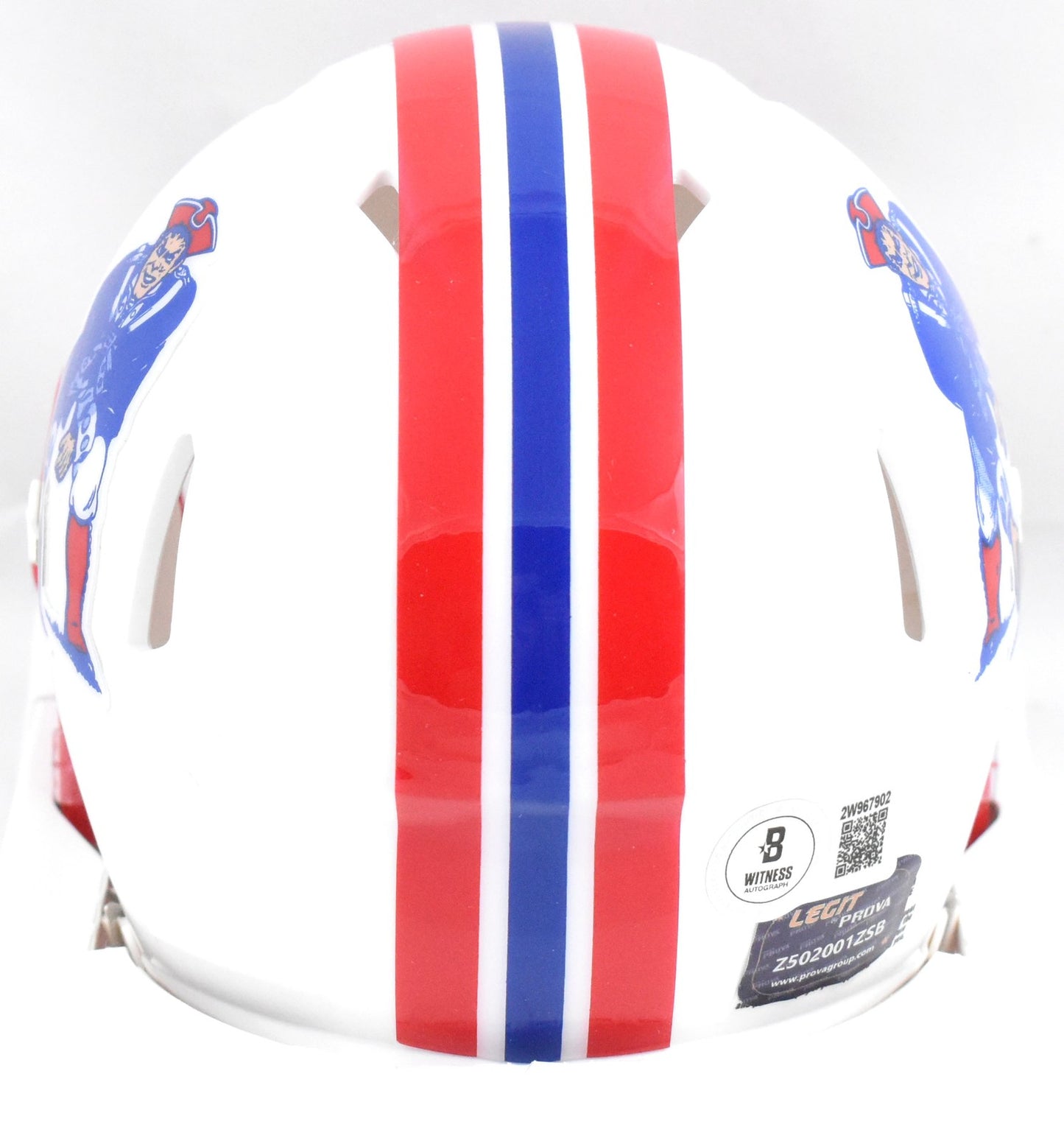 Christian Gonzalez Signed New England Patriots 1990-92 Throwback Mini Helmet
