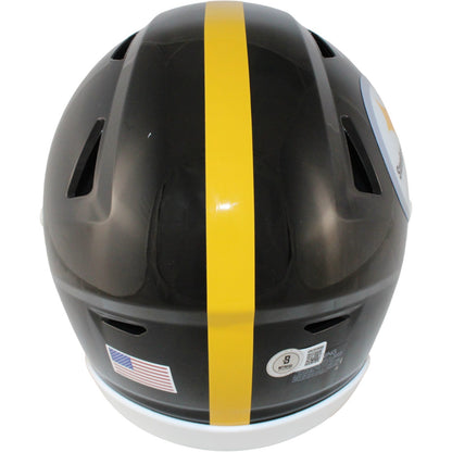 TJ Watt Signed Pittsburgh Steelers Mid-Size Helmet (Beckett Witnessed)