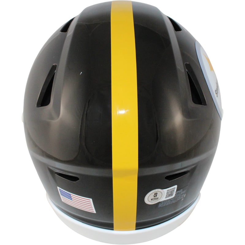 TJ Watt Signed Pittsburgh Steelers Mid-Size Helmet (Beckett Witnessed)