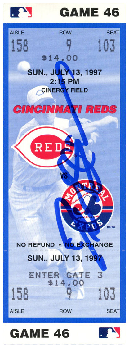 Deion Sanders Signed Cincinnati Reds Game Ticket Stub - Beckett BAS