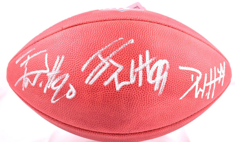 JJ Watt, TJ Watt & Derek Watt Signed NFL Duke Authentic Football