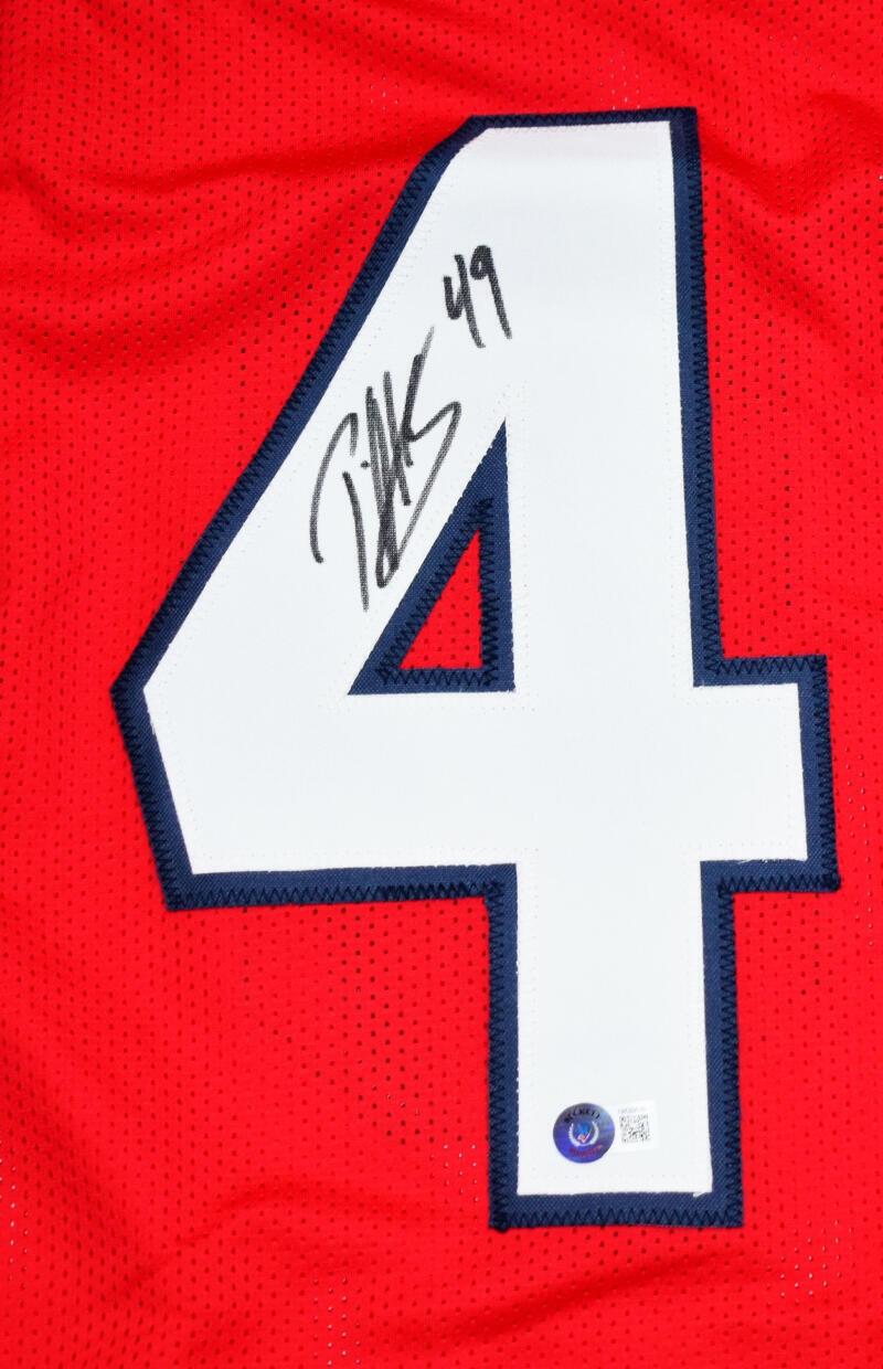 Patrick Willis Autographed Red College Style Jersey