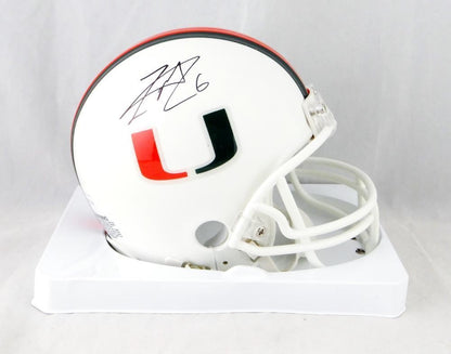 Lamar Miller Signed Miami Hurricanes White Mini Helmet