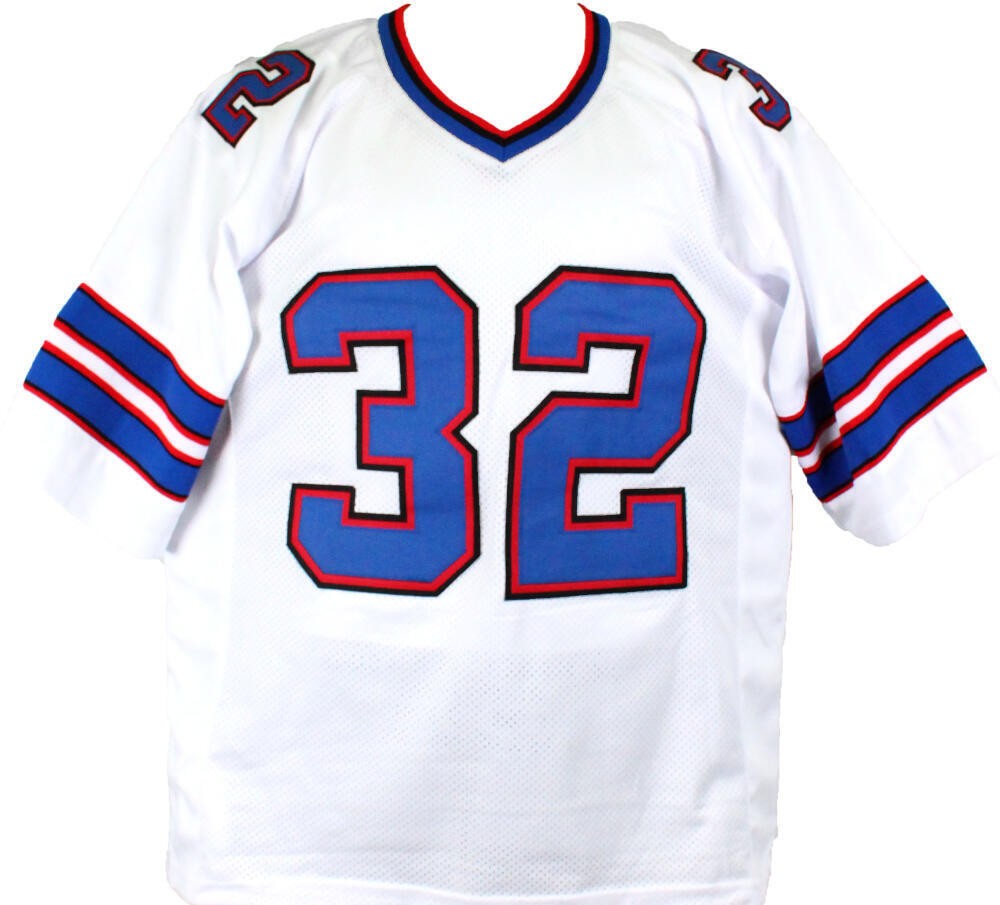 OJ Simpson Autographed Buffalo Bills White Custom STAT Jersey