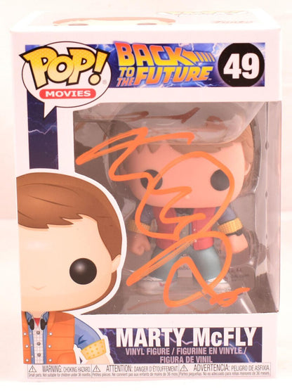 Michael J. Fox Signed Marty McFly Back to the Future Funko Pop #49