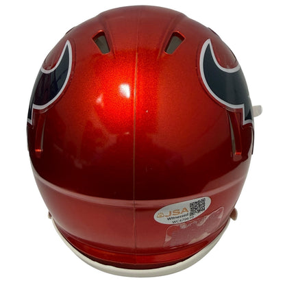 Matt Schaub Signed Houston Texans Alternate Red Mini Helmet JSA Witness COA