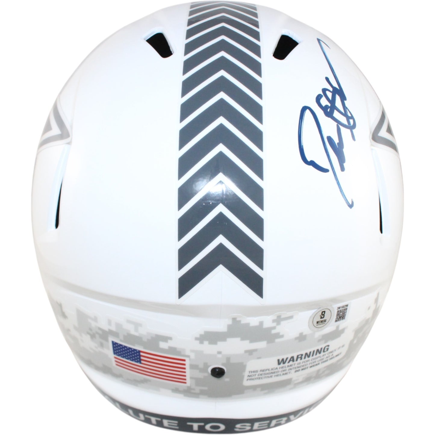 Deion Sanders Dallas Cowboys Autographed 2024 Salute to Service FS Helmet