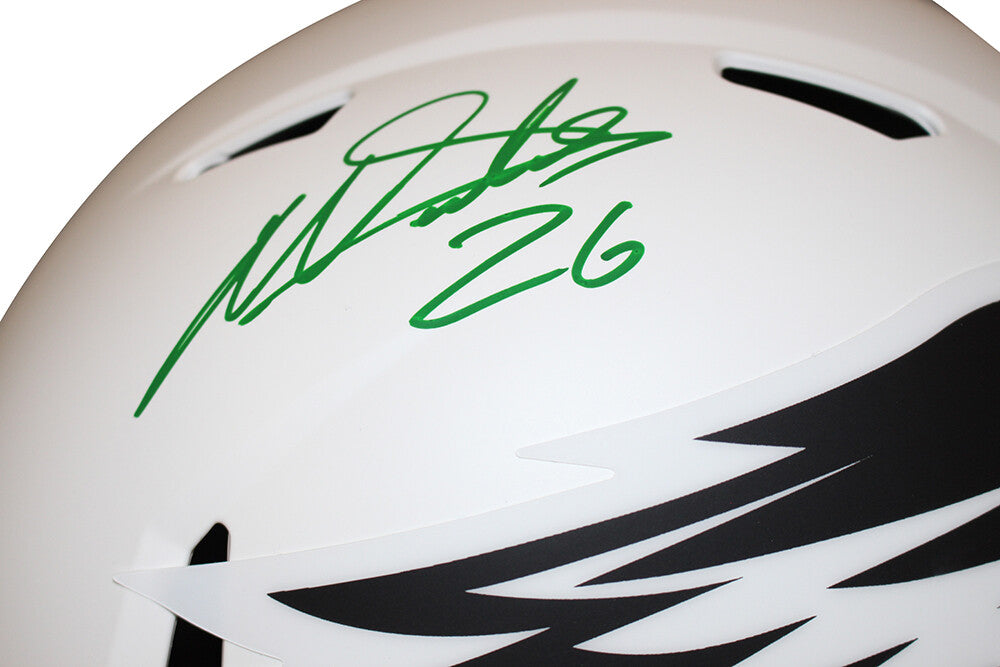 Miles Sanders Signed Philadelphia Eagles Authentic Lunar Full Size Helmet