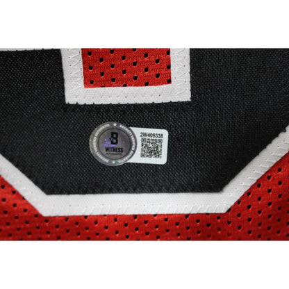 Dennis Rodman Autographed Red Pro Style Jersey (Beckett COA)