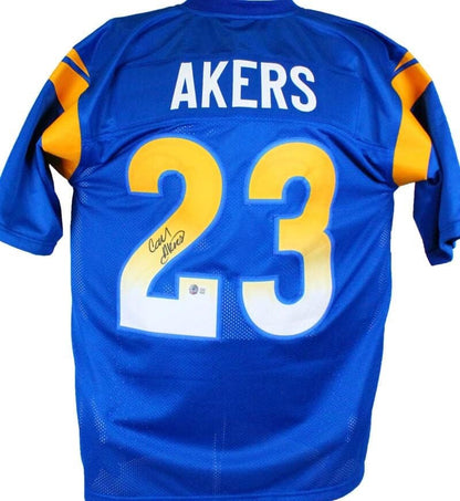 Cam Akers Signed Los Angeles Rams Custom Blue & Yellow Jersey