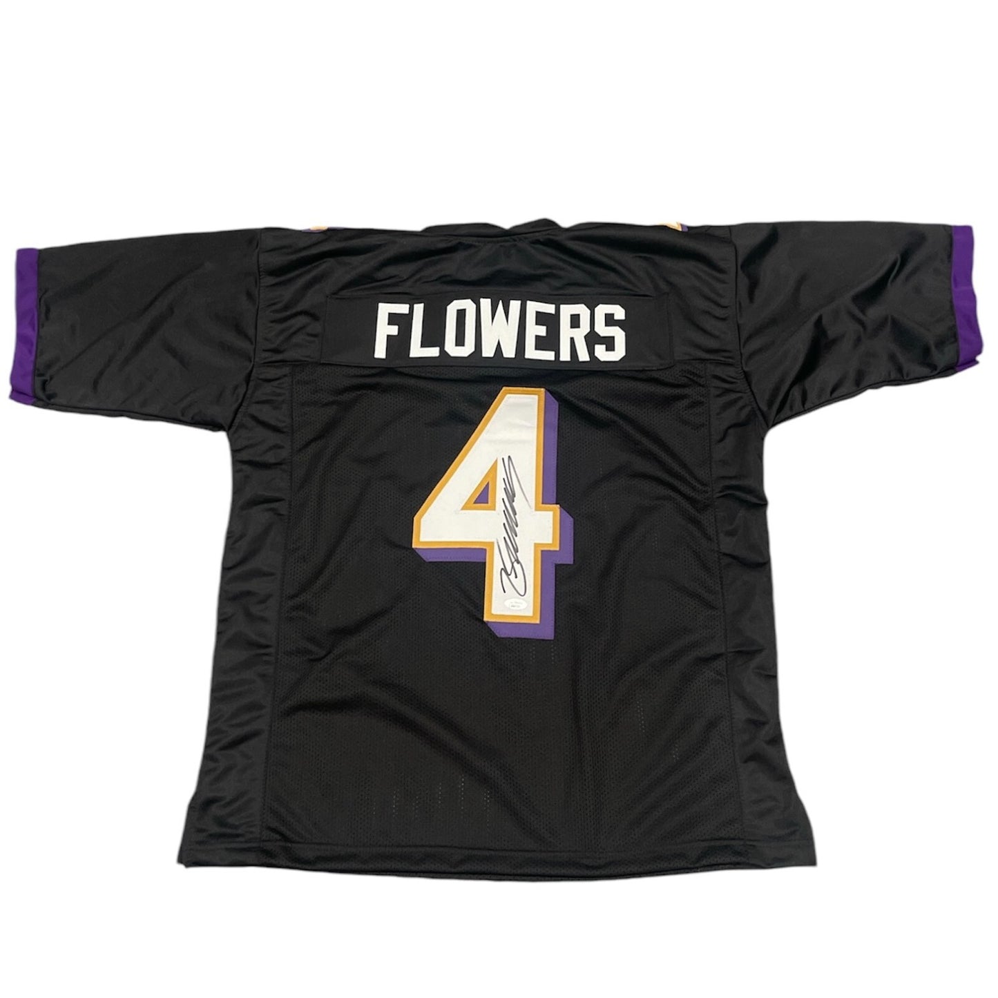 Zay Flowers Custom Jersey Baltimore Ravens Autographed (JSA COA)