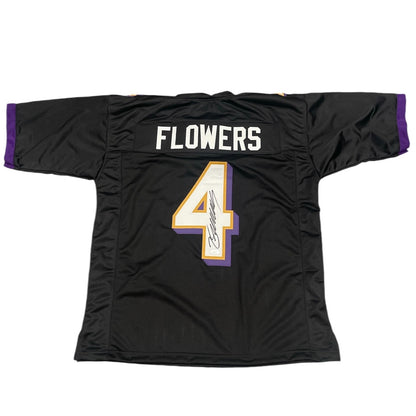 Zay Flowers Custom Jersey Baltimore Ravens Autographed (JSA COA)