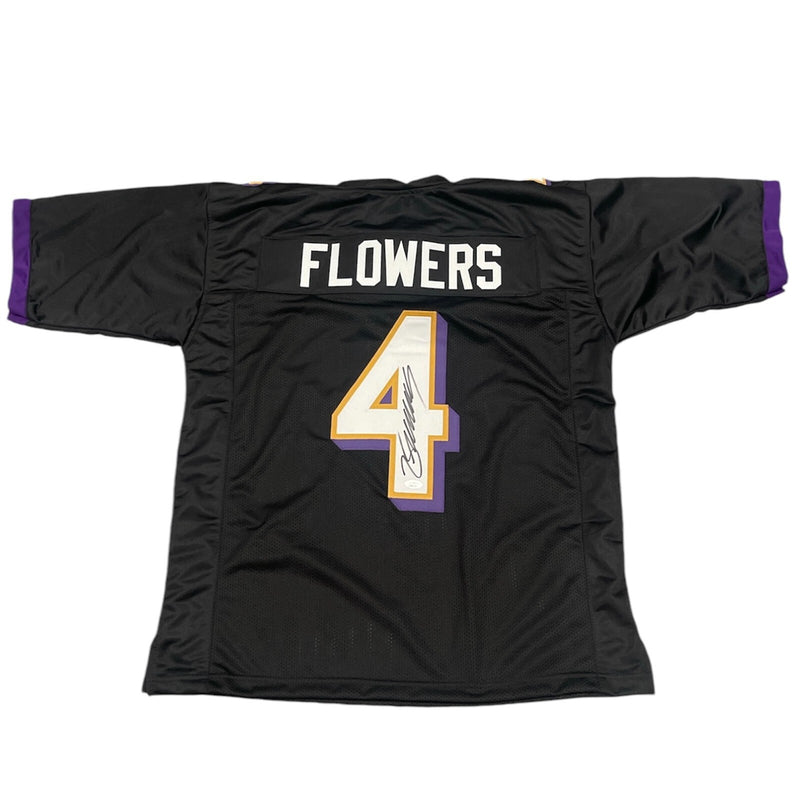 Zay Flowers Custom Jersey Baltimore Ravens Autographed (JSA COA)