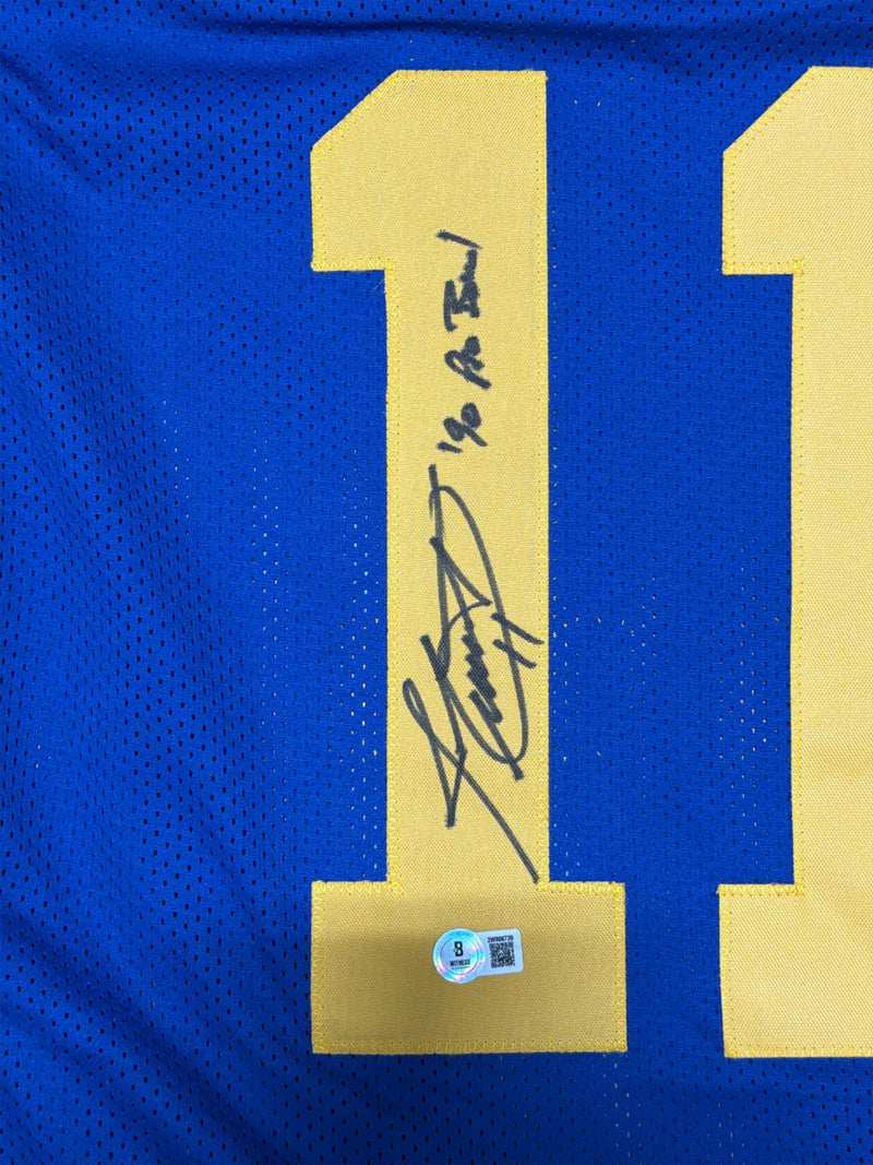 Jim Everett Signed Los Angeles Rams Custom Jersey - '90 Pro Bowl
