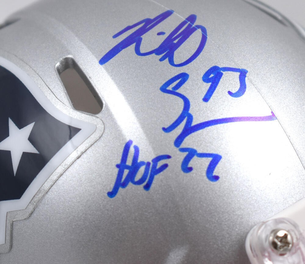 Richard Seymour Signed New England Patriots Speed Mini Helmet HOF Inscription