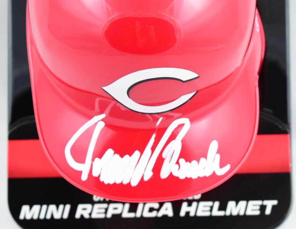 Johnny Bench Signed Cincinnati Reds White Mini Batting Helmet