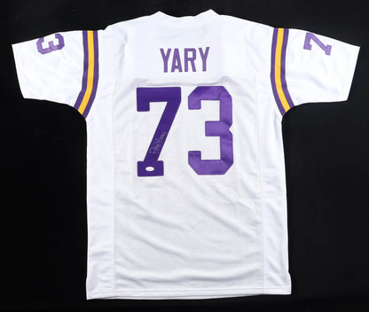 Ron Yary Signed Minnesota Vikings White Custom Jersey