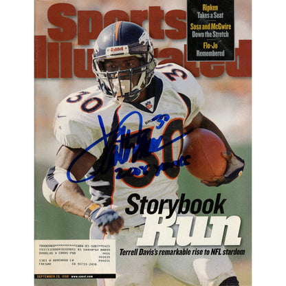 Terrell Davis Autographed Denver Broncos Sports Illustrated Magazine