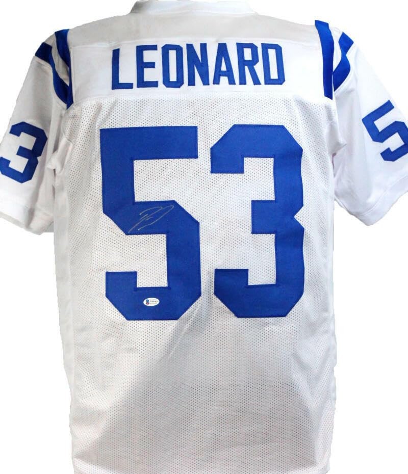 Darius Leonard Signed Indianapolis Colts Custom White Jersey