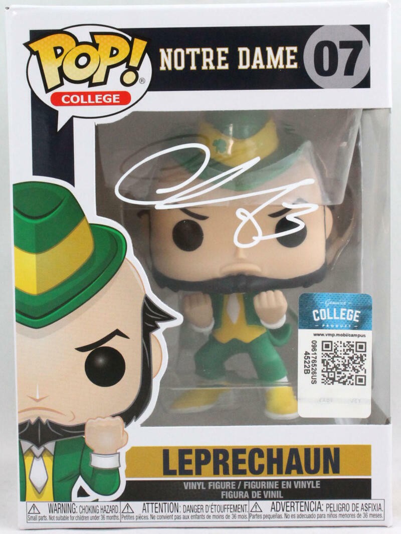 Chase Claypool Signed Notre Dame Funko Pop Figurine