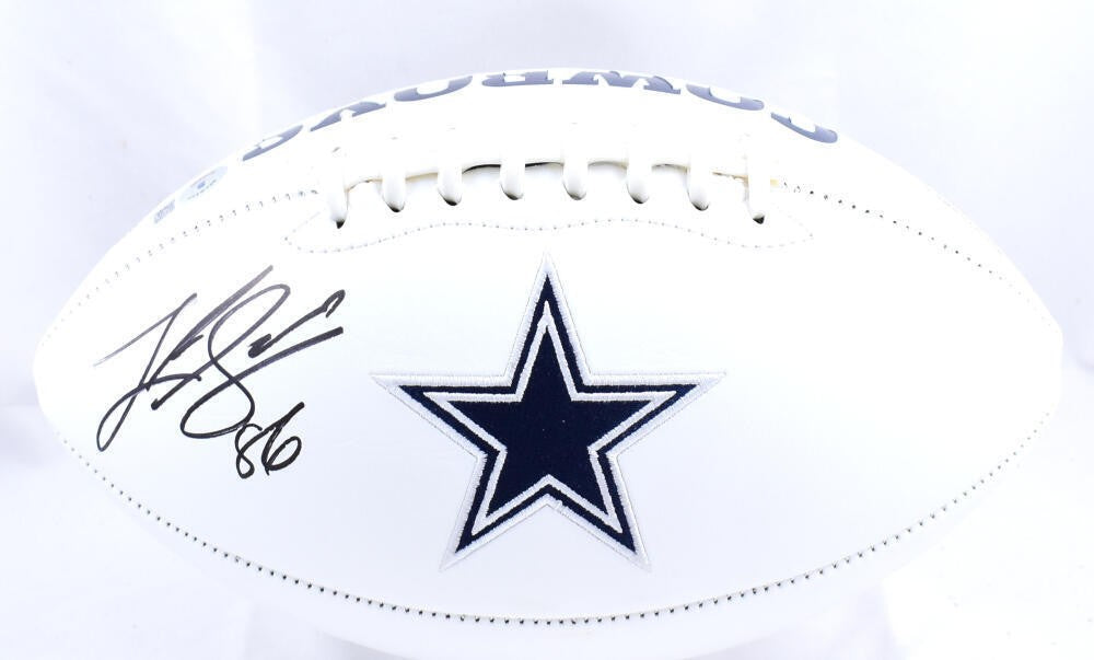 Luke Schoonmaker Signed Dallas Cowboys Logo Football