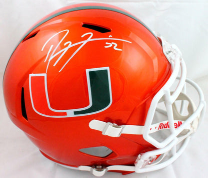 Ray Lewis Signed Miami Hurricanes Riddell Flash Full Size Helmet