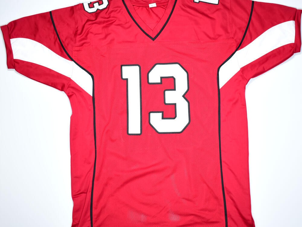 Kurt Warner Autographed Red Jersey (HOF Inscription)