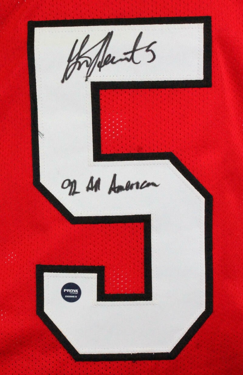 Garrison Hearst Autographed Georgia Bulldogs Custom Red Jersey