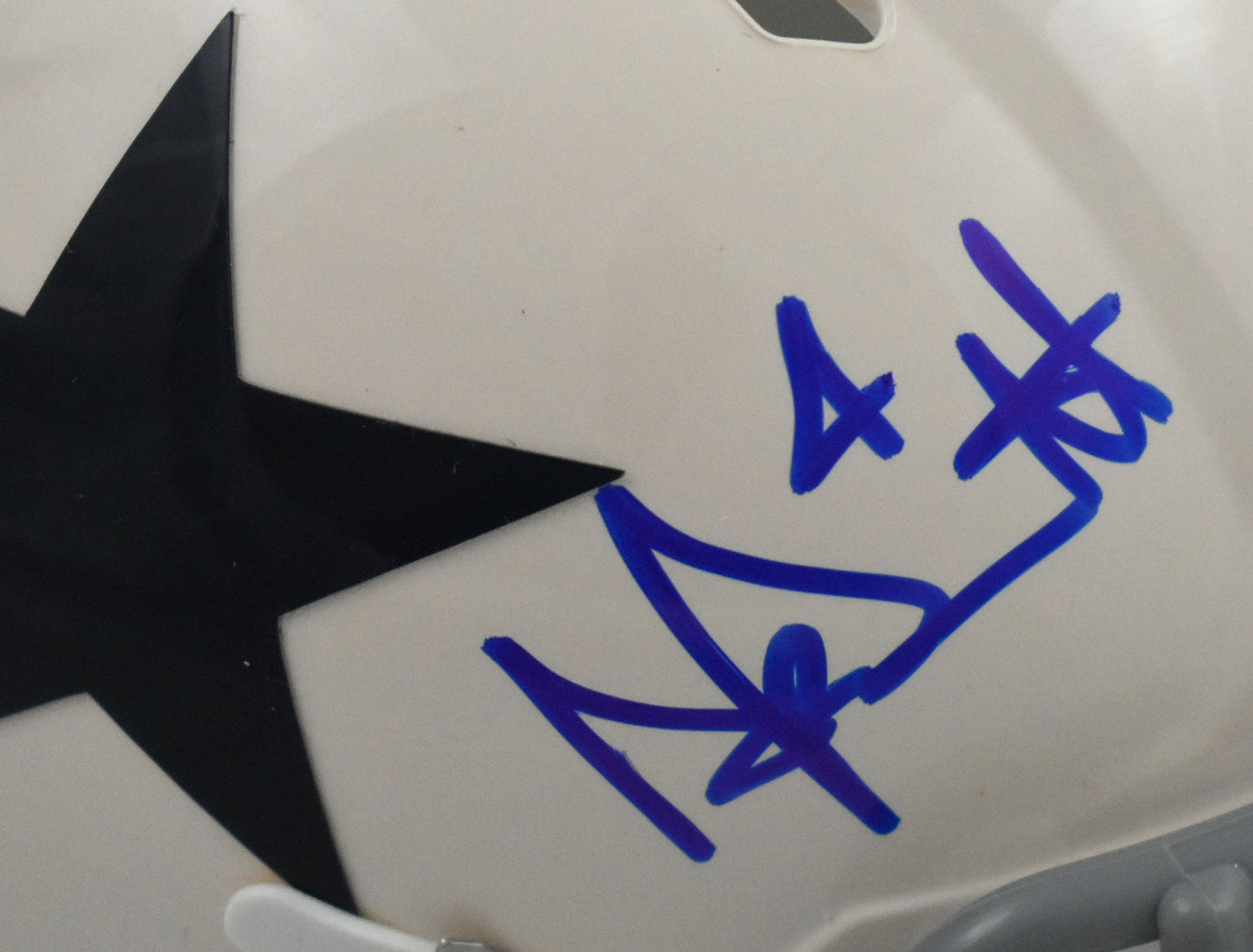 Dak Prescott Autographed Dallas Cowboys Retro Speed Mini Helmet
