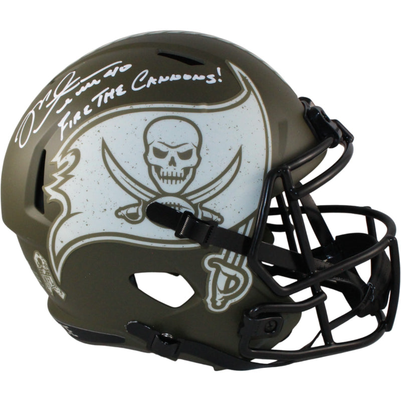 Mike Alstott Signed Tampa Bay Buccaneers Full Size STS Helmet Inscribed