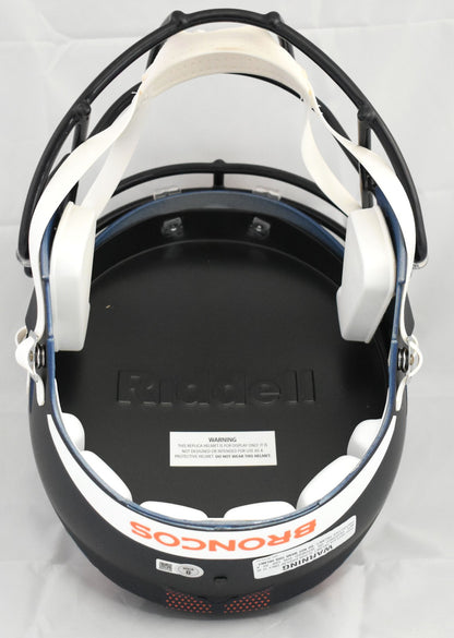 Dre Greenlaw Signed Denver Broncos Full Size Speed Helmet