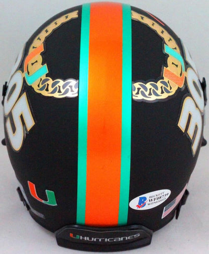 Ray Lewis Signed Miami Hurricanes 305 Edition Mini Helmet