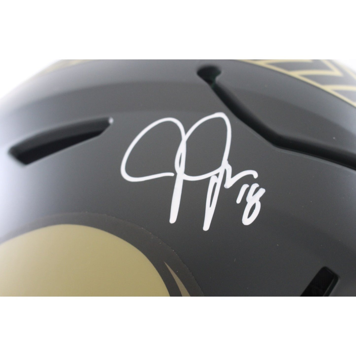 Justin Jefferson Signed Minnesota Vikings 2025 Salute to Service SpeedFlex Helmet