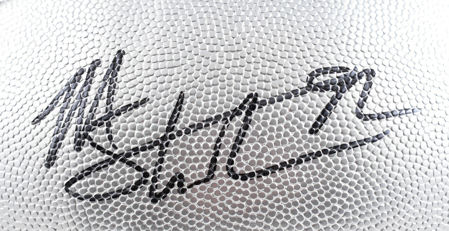 Michael Strahan Signed New York Giants Silver Replica Duke Football