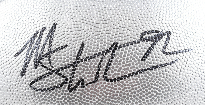 Michael Strahan Signed New York Giants Silver Replica Duke Football