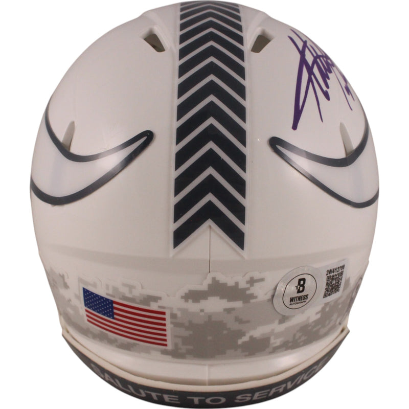 Adrian Peterson Signed Minnesota Vikings 2024 Salute to Service Mini Helmet