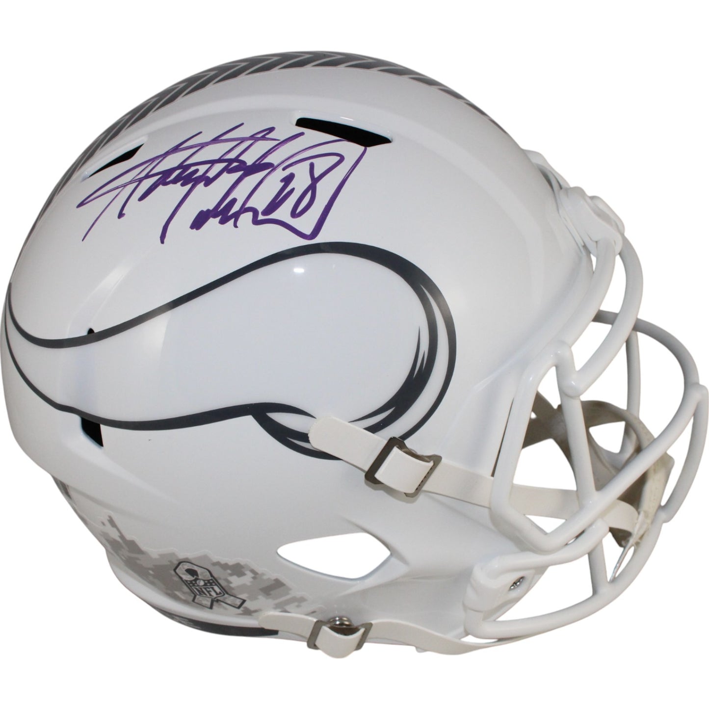 Adrian Peterson Autographed Minnesota Vikings 2024 STS Full Size Helmet