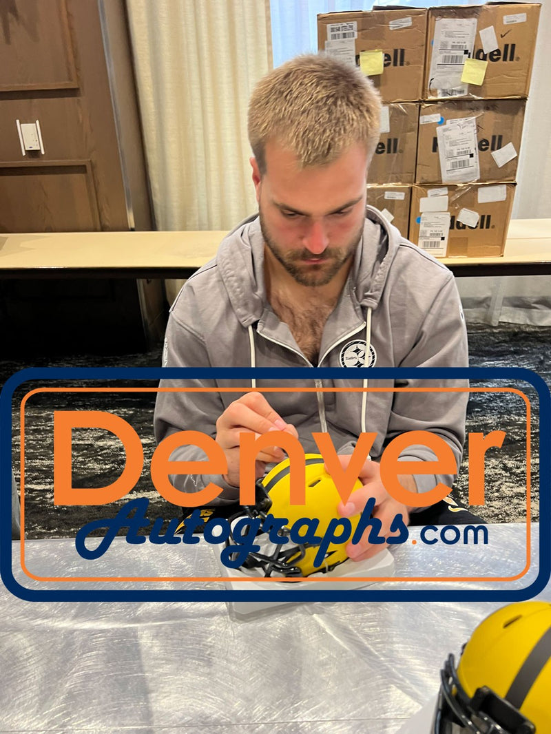 Pat Freiermuth Pittsburgh Steelers Autographed Rave Mini Helmet