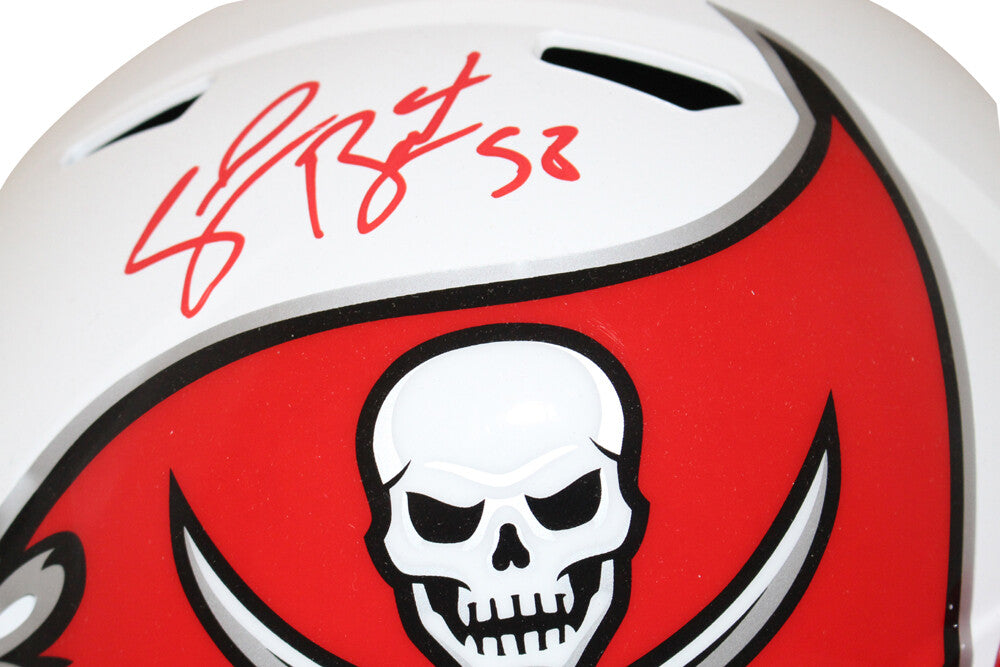 Shaquil Barrett Signed Tampa Bay Buccaneers Flat White Full Size Replica Helmet