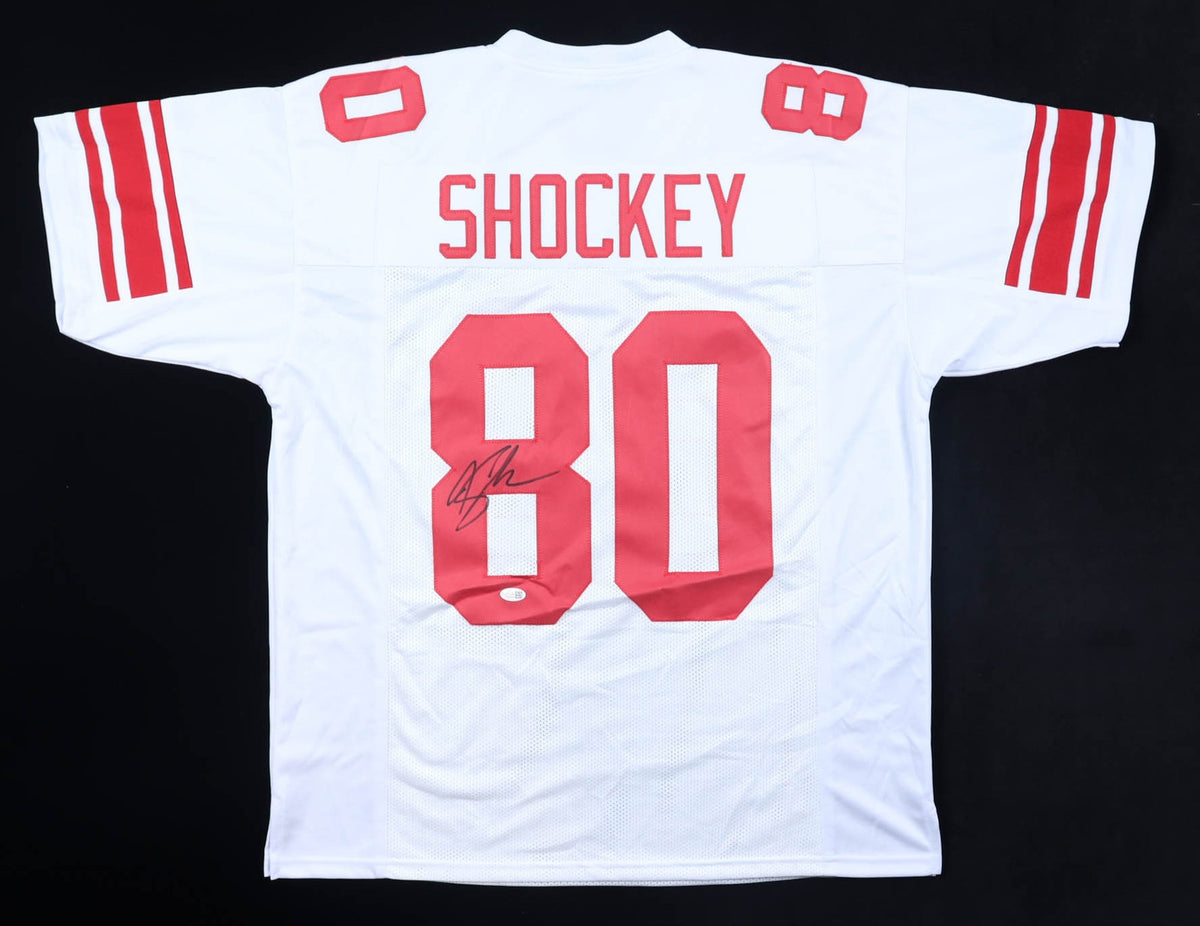 Jeremy Shockey Autographed New York Giants White Custom Jersey