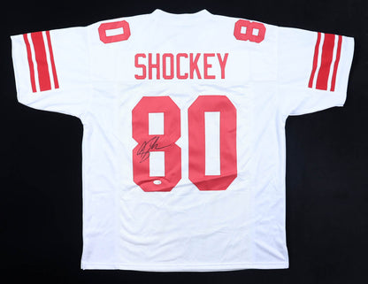Jeremy Shockey Autographed New York Giants White Custom Jersey