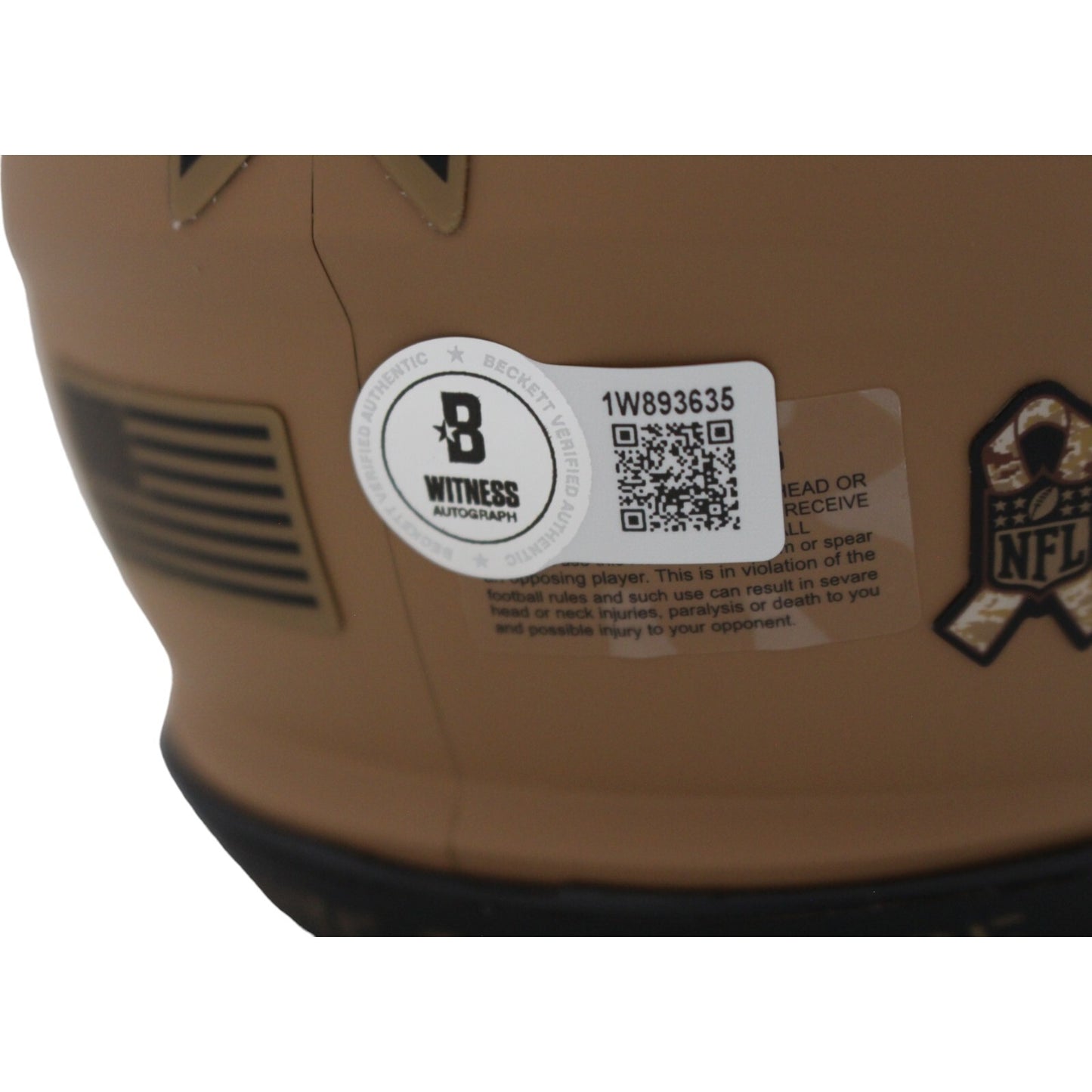 Deion Sanders Signed Atlanta Falcons 2023 Salute to Service Mini Helmet