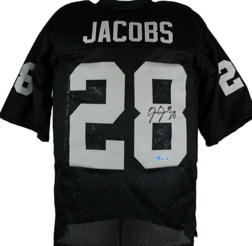 Josh Jacobs Autographed Black Custom Jersey