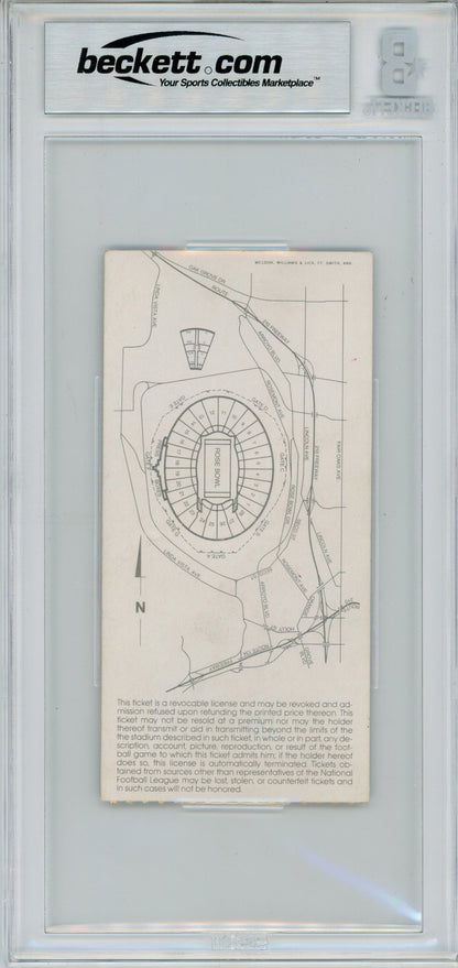 Larry Brown Signed Super Bowl XXX Ticket Stub SB XXX MVP BAS Slab