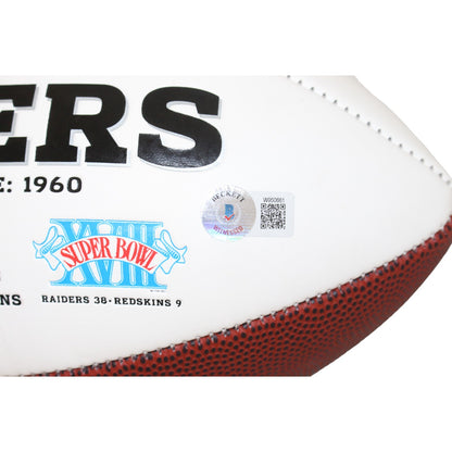 Michael Mayer Signed Las Vegas Raiders White Logo Football