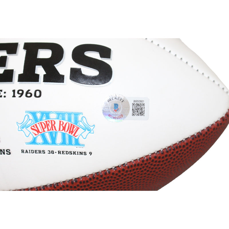 Michael Mayer Signed Las Vegas Raiders White Logo Football